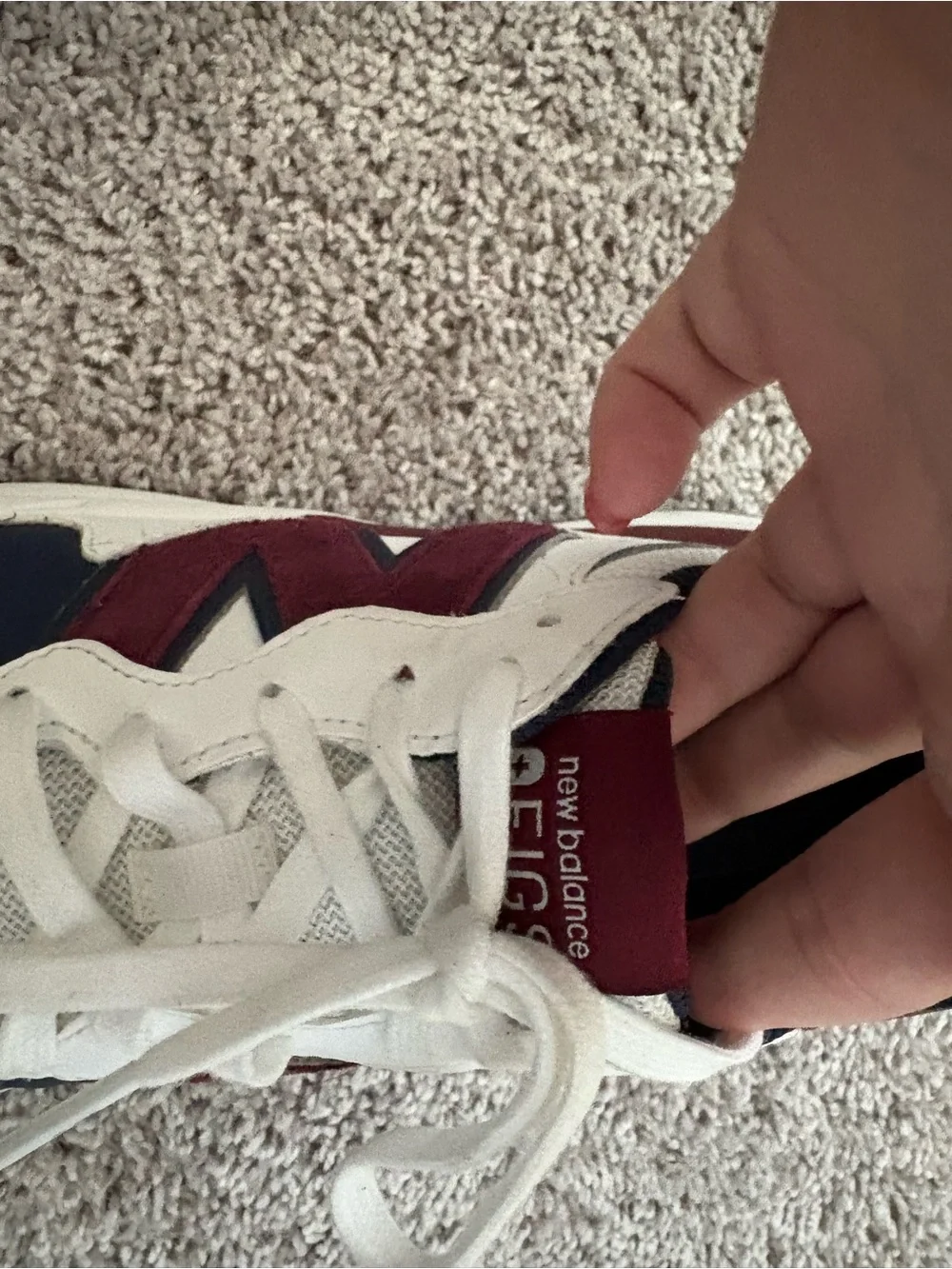 Women’s Navy, White & Burgundy Athletic Sneakers